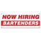 Signmission Now Hiring Bartenders Banner Apply Inside Accepting Application Single Sided B-30202 - alternate 1